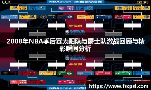 2008年NBA季后赛太阳队与爵士队激战回顾与精彩瞬间分析